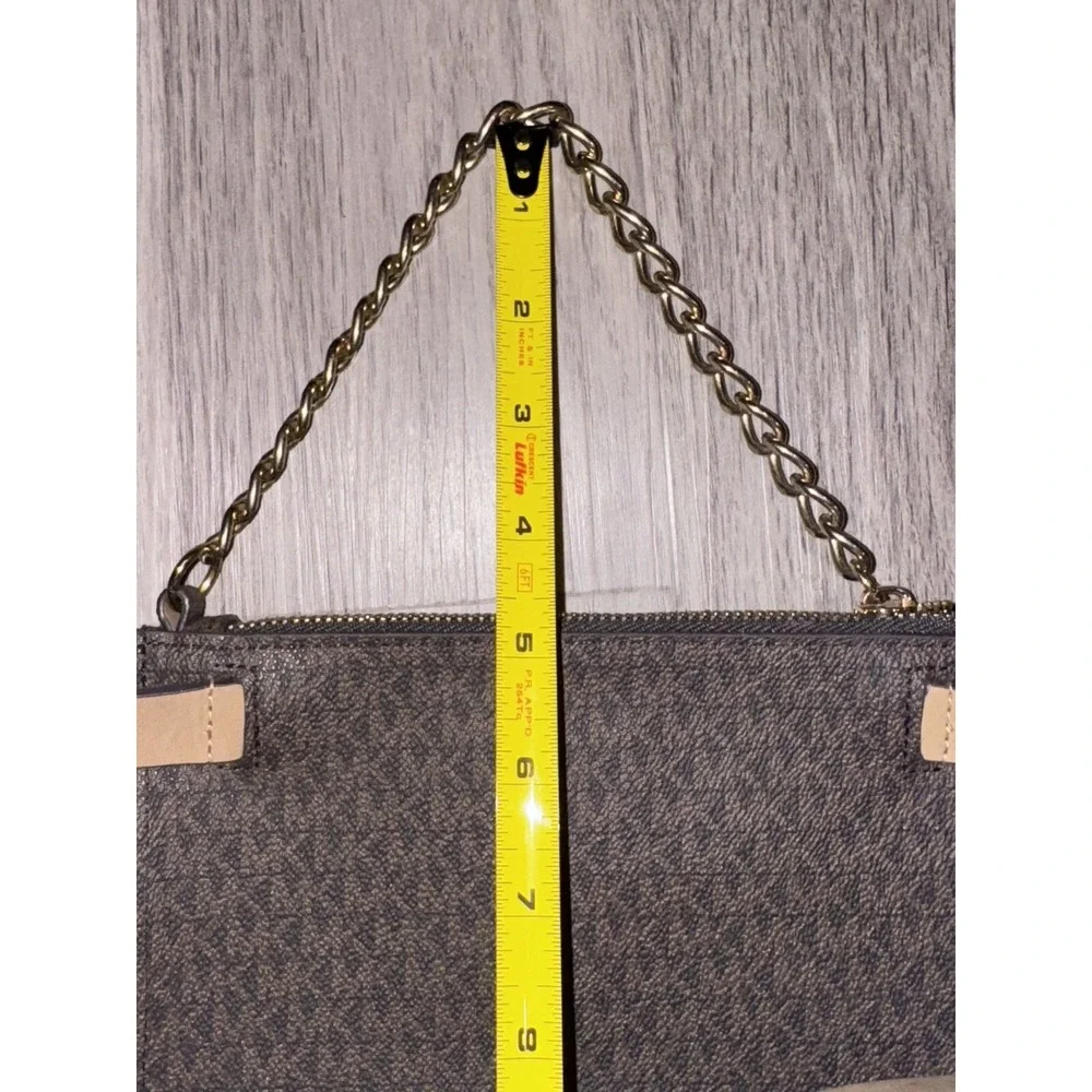 Michael Kors Signature Leather Waist Bag Fanny Pack With Chain MK Logo